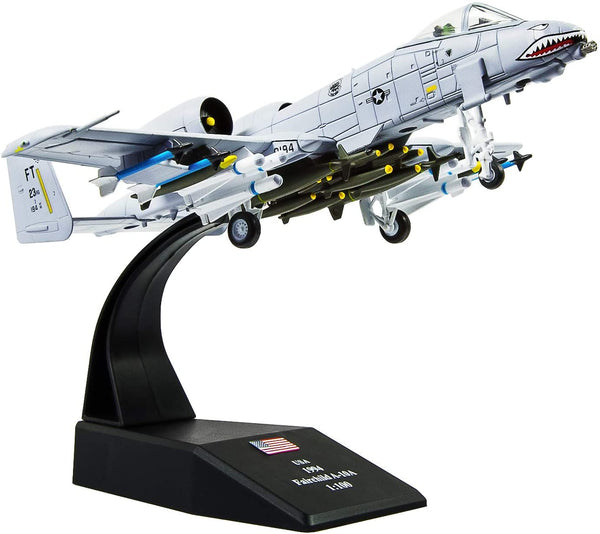 LPOW 1:100 A-10 Thunderbolt-II Warthog Diecast Airplane Model Metal Fighter Military Planes Model Airplane for Collection